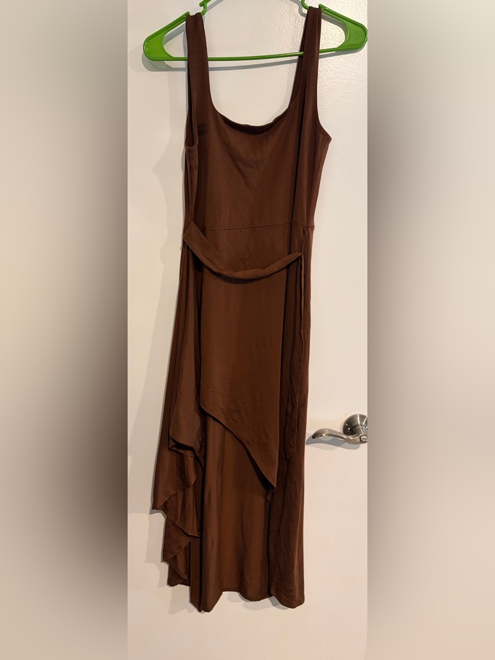 Quince tencil wrap midi dress (no longer available sleeveless)